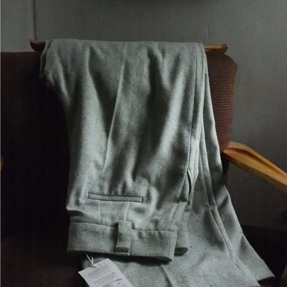 Sezane Seafoam Green wool wide leg  Pants